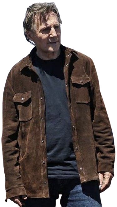 Liam Neeson The Mongoose Brown Suede Leather Jacket - Image 5